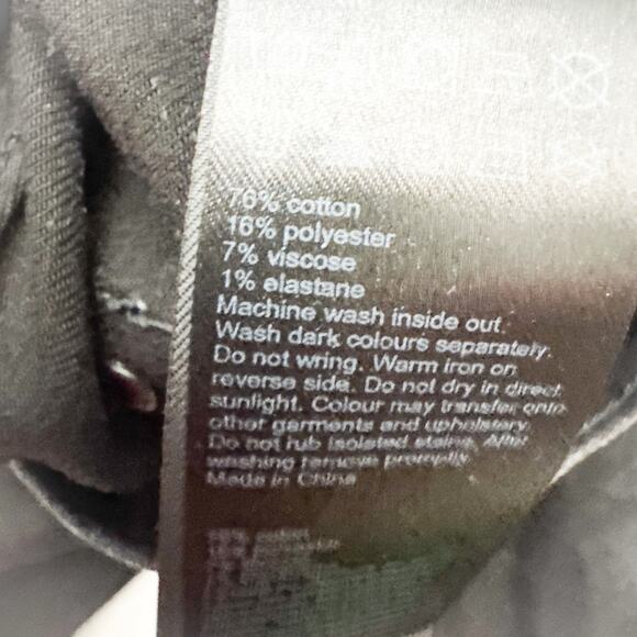 All Saints Rex Black Button Fly Slim LegDenim Jeans Size 33 - Picture 8 of 9